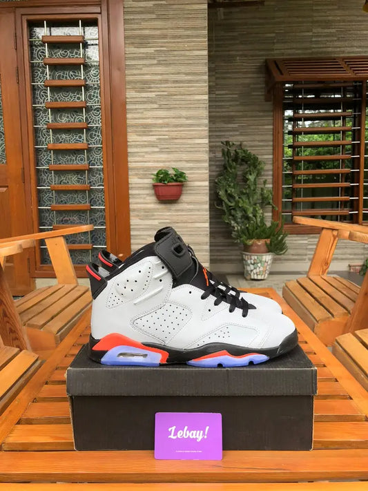 Air Jordan 6 Retro White Infrared 23 Black Reflective (Grade 8A)