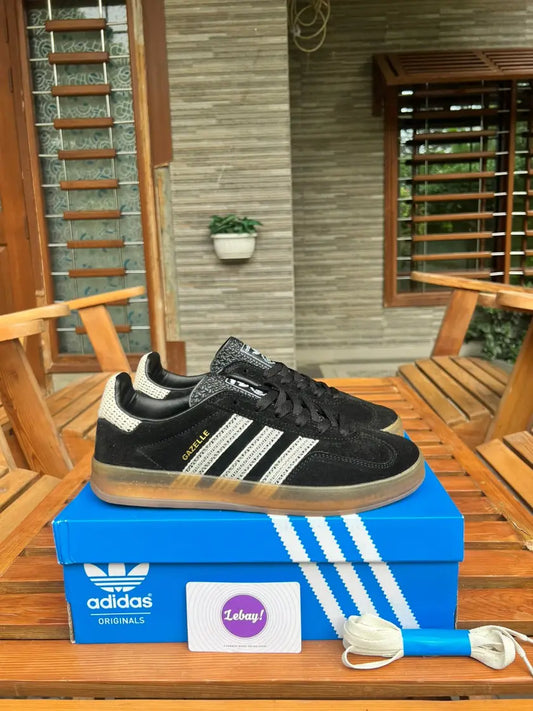 Adidas Gazelle Indoor Runners Black Cat Suede Jute (Grade 8A)