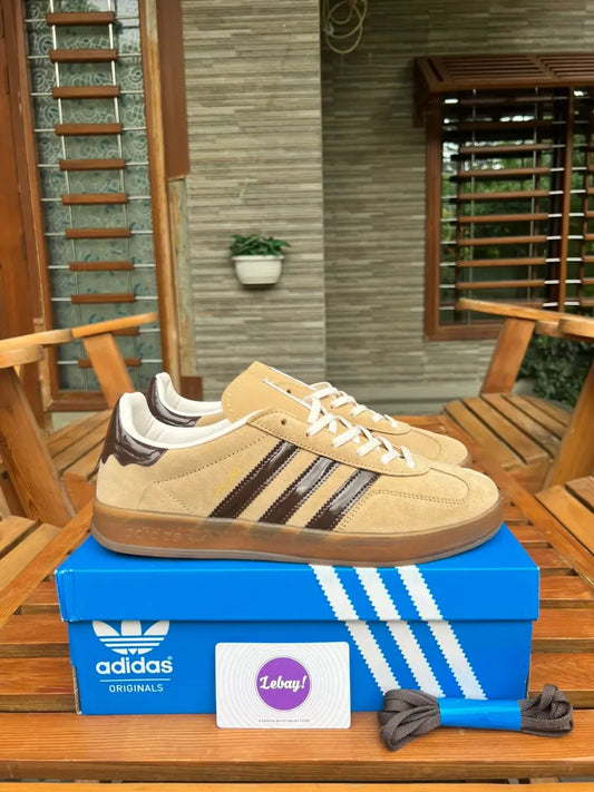 Adidas Gazelle Indoor Runners Suede Coffee Honey Comb (Grade 8A)