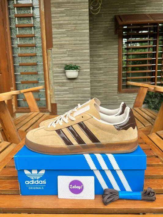 Adidas Gazelle Indoor Runners Suede Coffee Honey Comb (Grade 8A)