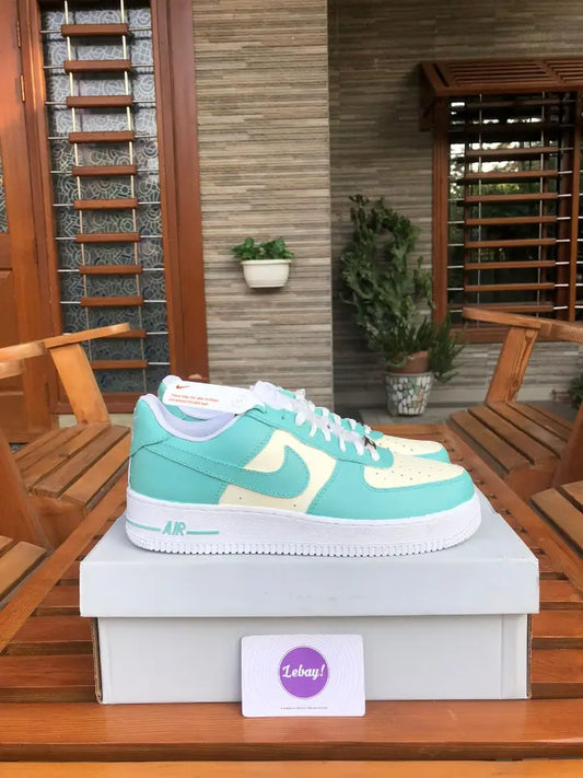 Nike Air Force 1 Customized Bright Teal (Grade 8A Excluisvely At Lebay)