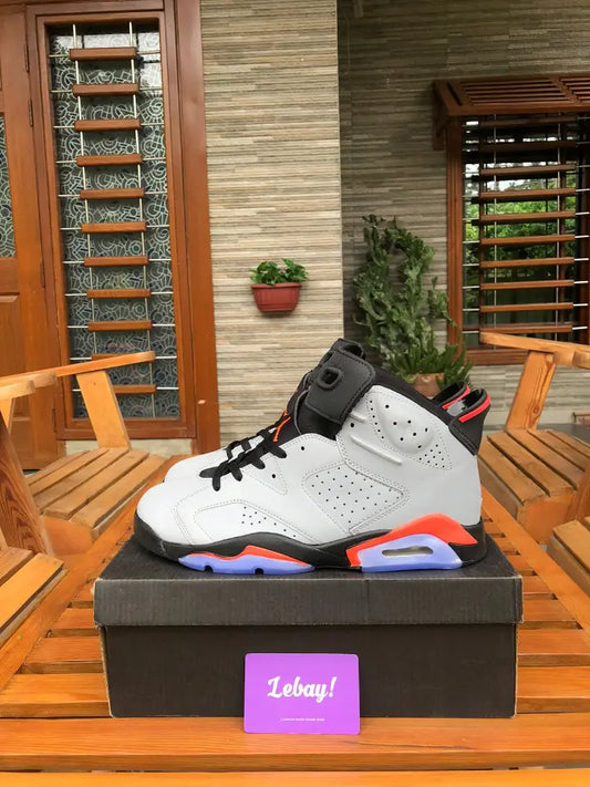 Air Jordan 6 Retro White Infrared 23 Black Reflective (Grade 8A)