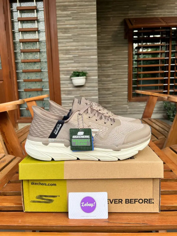 Skechers Slip Ins Max Performance Lace Up Edition (Rose Gold)