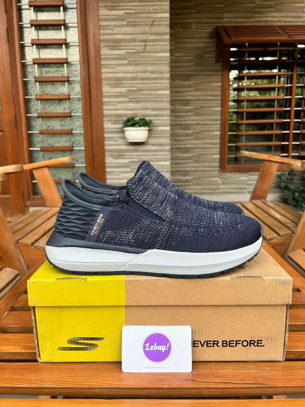 Skechers Slip Ins Taupe Canvas Blues (Grade 7A)