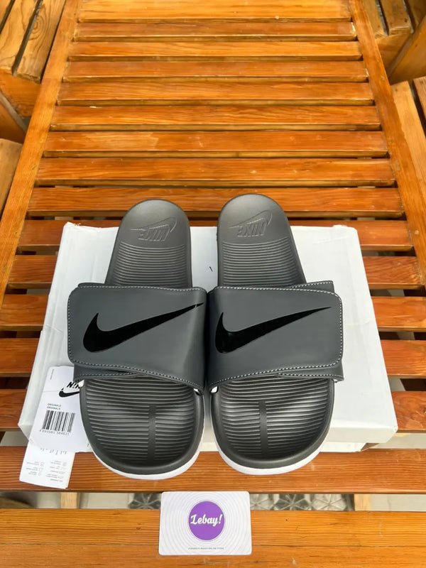 Nike Cushioned Padded Slides Velcro Greys (Grade 8A)
