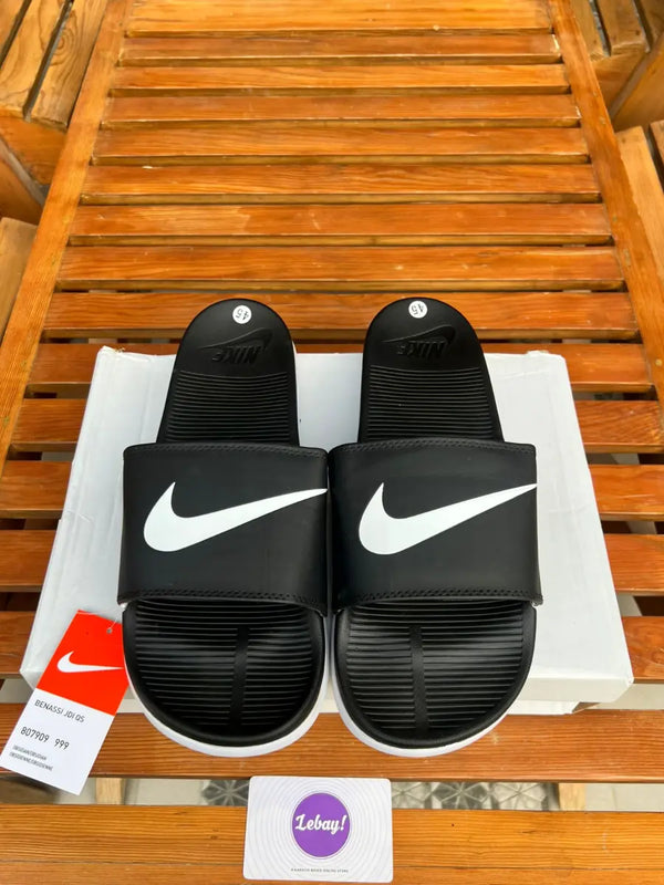 Nike Cushioned Padded Slides Black White (Grade 8A)