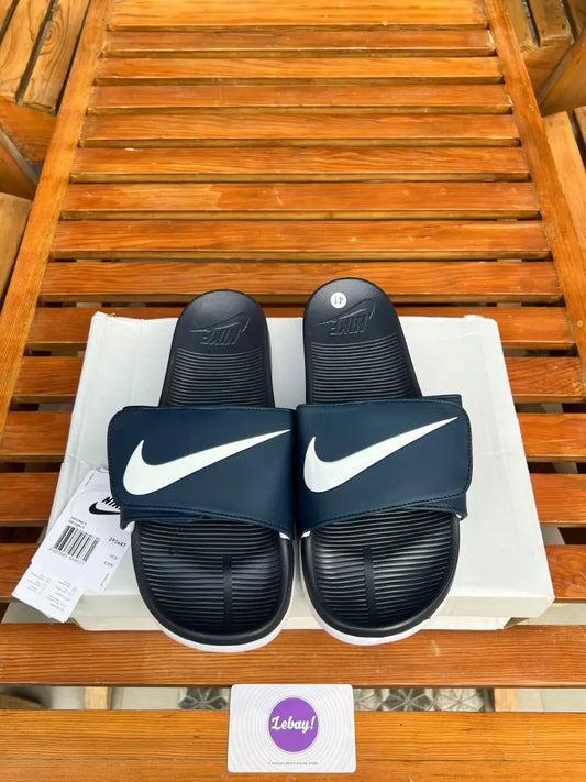 Nike Cushioned Padded Slides Velcro Blues (Grade 8A)