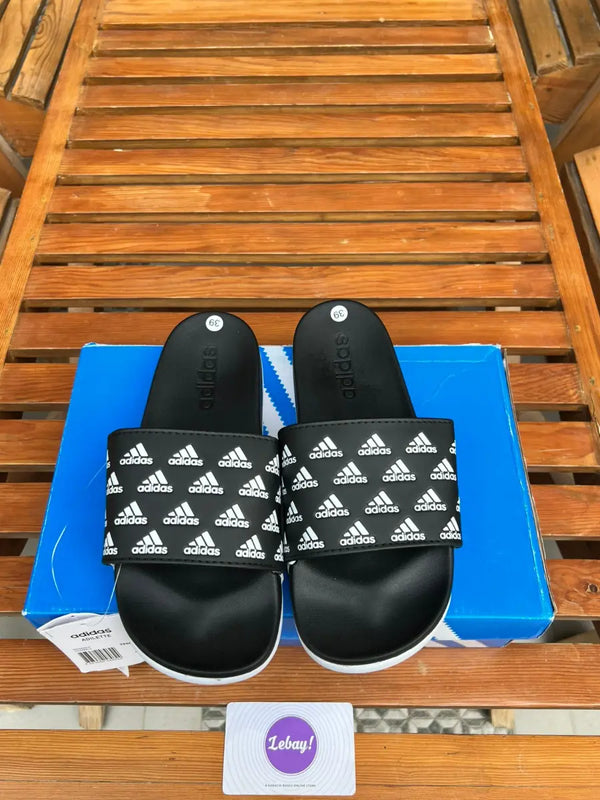 Adidas Adilette Cloud foam Embossed Logos Black White (Grade 8A)