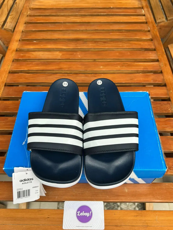 Adidas Adilette 3 Stripes Cloud Foam Classics Blue White (Grade 8A)