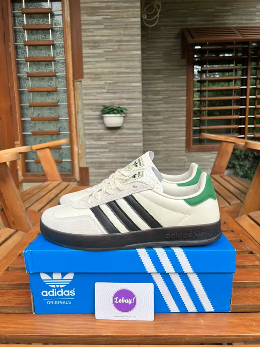 Adidas Gazelle Indoor Runners Green Creame Leather (Grade 8A)